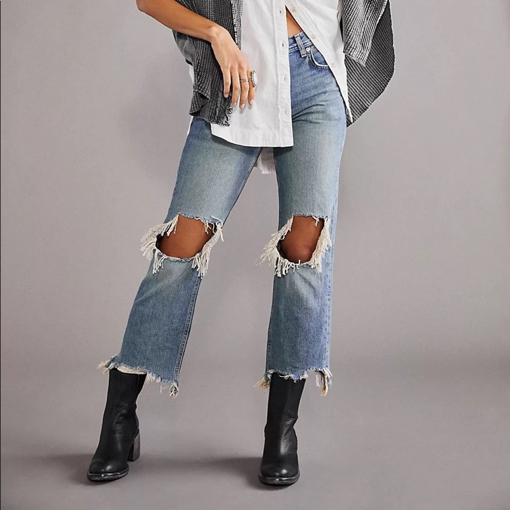 We The Free Maggie Mid-Rise Straight-Leg Jeans